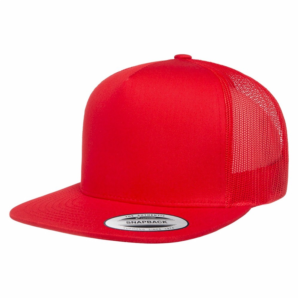 Yupoong Classic 5 PANEL Trucker- Leatherette Patch